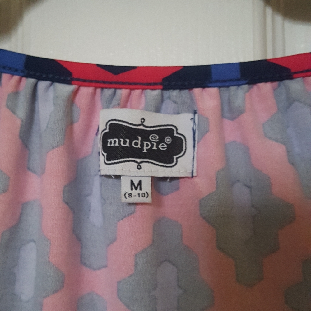 Mud Pie Patterned V Neck Tunic Top - image 2